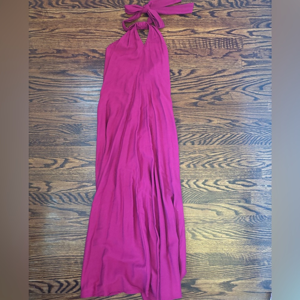 International Concepts Long dress, Fuschia Color, Halter neck, Size small